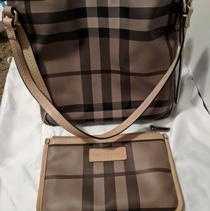 Burberry Smoked Check tote & matching zipper pouch